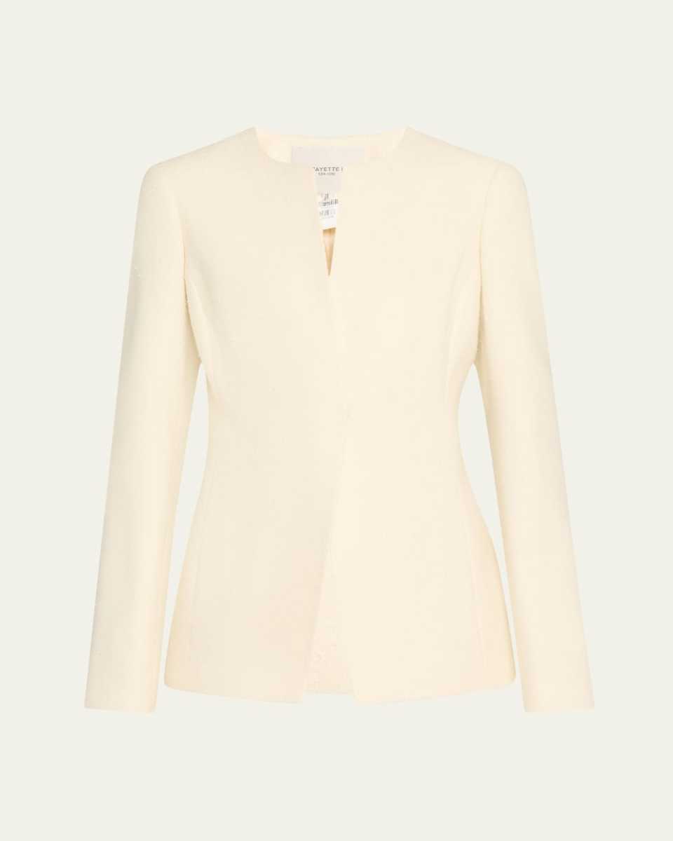 Cutaway Tailored Wool-Blend Jacket